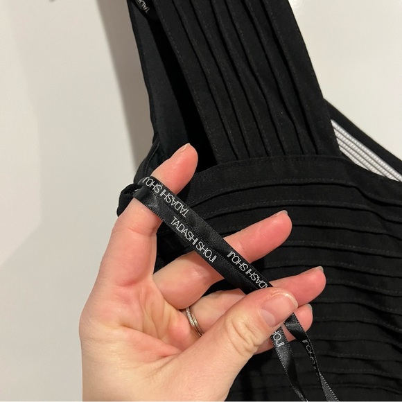 Tadashi Shoji Annika Black Long Gown Dress 6L2021L - Picture 5 of 16